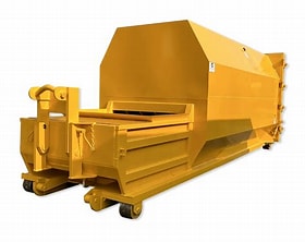 Industrial yellow waste compactor for commercial use